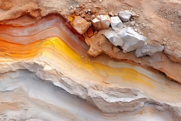 Unearthing the Wealth: Intense Extraction at an Open-Pit Precious Stone Mine