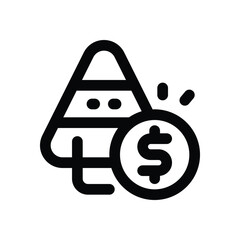 pyramid line icon. Clean and minimalist vector icon for websites, mobile apps, presentations, and logos. Fully scalable and customizable for any project.