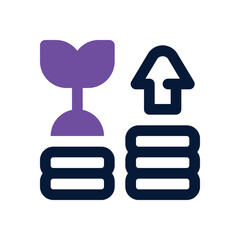 investment dual tone icon. Sleek and modern vector icon for websites, mobile apps, marketing materials, and corporate design. Fully scalable and ready to use.