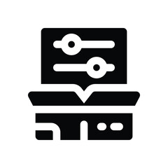 customization package glyph icon. Strong and solid vector icon for websites, mobile interfaces, presentations, and visual branding. High quality and easy to edit.
