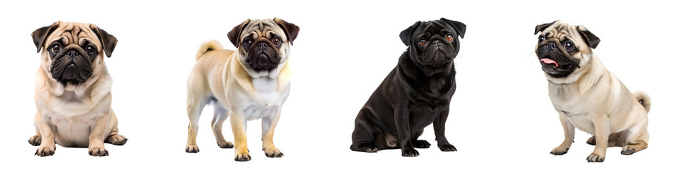 Obraz premium Bulldog dog isolated on a transparent background.