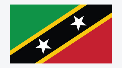 SAINT KITTS Flag with Original color
