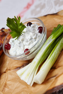 sauce with dill and green onions