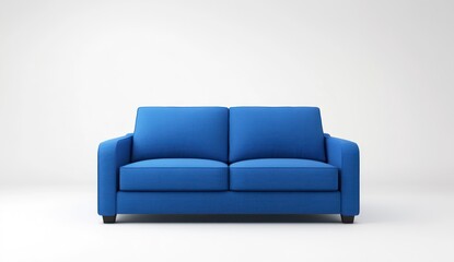 Obraz premium Modern Blue Sofa Isolated on White Background for Interior Design