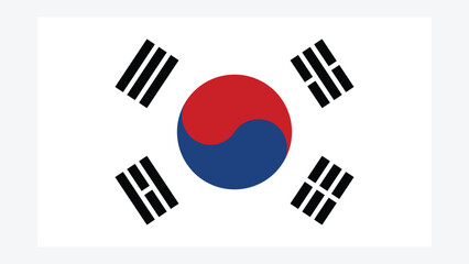 SOUTH KOREA Flag with Original color
