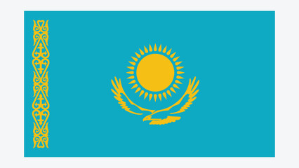 KAZAKHSTAN Flag with Original color
