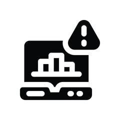 alert glyph icon. Strong and solid vector icon for websites, mobile interfaces, presentations, and visual branding. High quality and easy to edit.