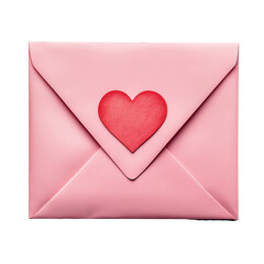 Sweet Love Letter Envelope Isolated on Transparent Background