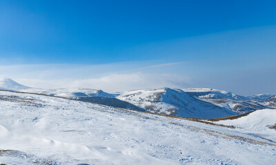 Changbai Mountain scenic spot snow mountain scenery	