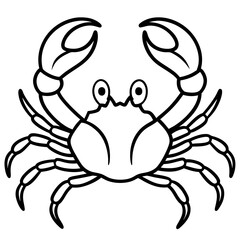 Clean and Stylish Crab Line Art