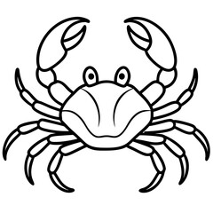 Clean and Stylish Crab Line Art