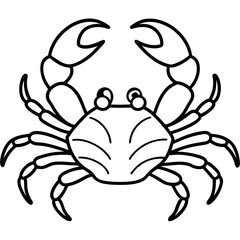 Clean and Stylish Crab Line Art