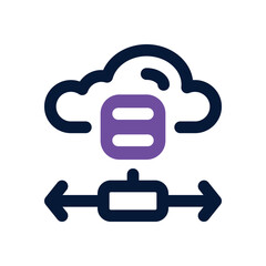 cloud dual tone icon. Sleek and modern vector icon for websites, mobile apps, marketing materials, and corporate design. Fully scalable and ready to use.