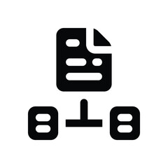 file glyph icon. Strong and solid vector icon for websites, mobile interfaces, presentations, and visual branding. High quality and easy to edit.