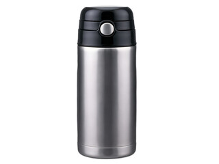 Obraz premium Stainless Steel Thermos with Coffee, Portable Beverage Container