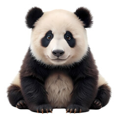 Fototapeta premium Cute Panda Cub: Adorable Baby Panda Image on transparent background
