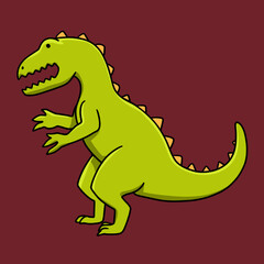 Cartoon Dinosaur Vector Illustration