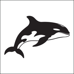 silhouette of a Beluga Whale 