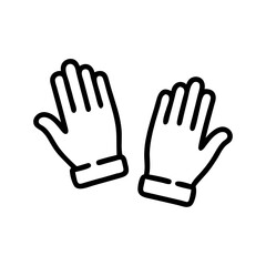 Obraz premium Hands Wearing Gloves Illustration on White Background 