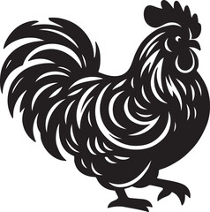Chicken Silhouette, Vector