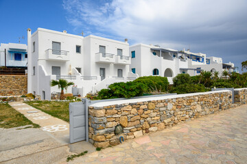 Typical Greek summer apartments on Ano Koufonisi Island. Small Cyclades, Greece