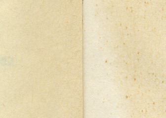 Fototapeta premium Open vintage book page background. Natural old texture of recycle paper. 