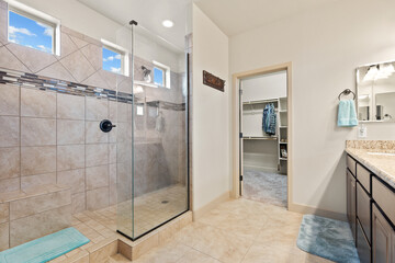 a home bathroom interior with a sink