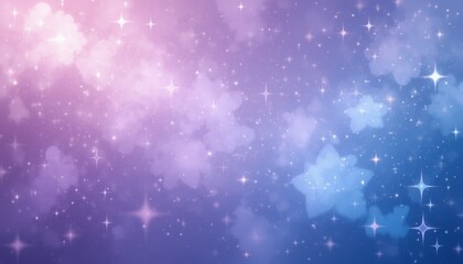 Fototapeta premium Stylized Starry Background with Soft Glows and Light Bursts in Lavender and Blue - Dreamy Digital Art Creation
