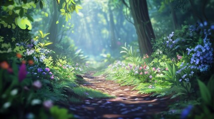 Obraz premium sunlight in the forest