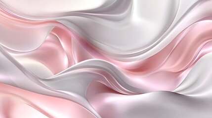 Obraz premium Abstract display of swirling pink and silver colored fabric textures