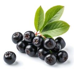 Fototapeta premium black currant on white background