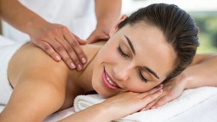 Relaxing Massage in a Serene Spa Setting Capturing the Essence of Tranquility and Wellness