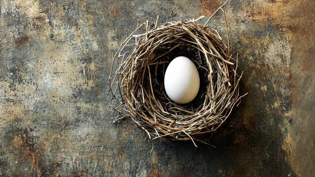 White Egg in Nest