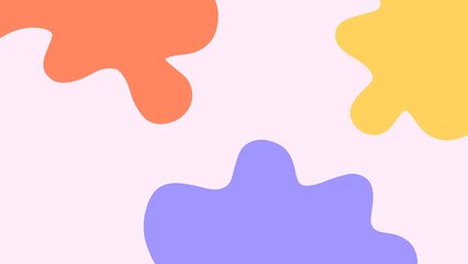 Hand-drawn abstract background of bright colorful cute waves