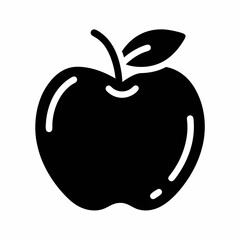 Minimalist Apple Icon silhouette Vector Design.