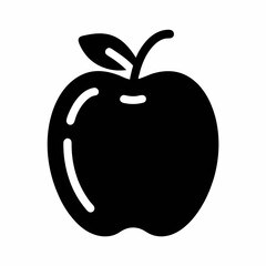 Minimalist Apple Icon silhouette Vector Design.
