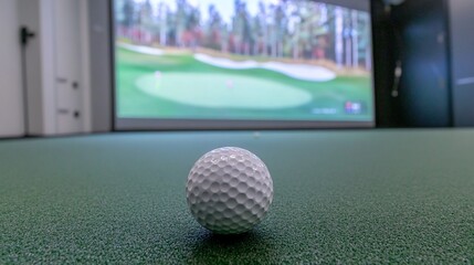 Indoor Golf Putting Green Simulator Practice