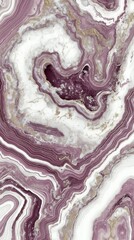 Obraz premium Elegant marble swirl with gold accents in purple and white tones