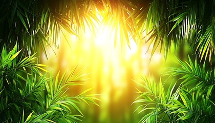 Lush Jungle Sunlight Framing.