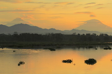 sunrise over lake