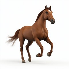 Obraz premium 3d render A cartoon turkey with a cheerful expression, depicted in rich, warm brown and orange tones