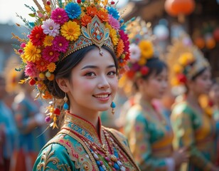 Fototapeta premium the girl in a traditional costume