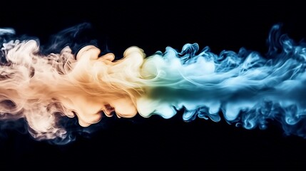 Abstract smoke design with swirling colors.