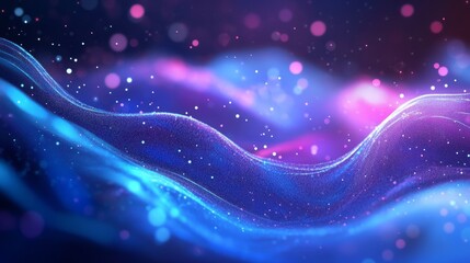 Obraz premium AbstractArt Abstract Blue Scene Background Cosmic Glowing