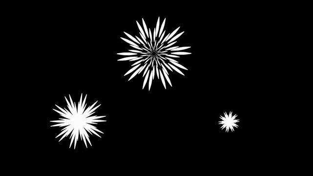 Fireworks celebration background. Cartoon Shape Style Fireworks Animation of Fireworks. firework blast circle pop up loop animation,