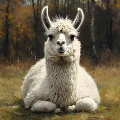 Obraz premium Llama Illustration