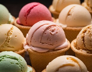 ice cream with strawberry flavors