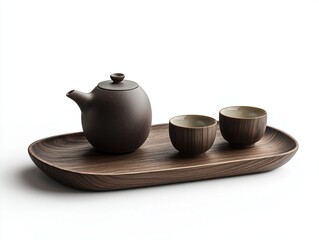 Tea Set on Wooden Tray