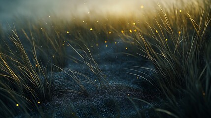 Fresh morning dew on vibrant green grass in peaceful landscape high resolution wallpaper