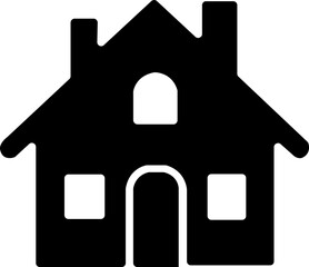 House clipart design on plain white transparent isolated background for card, shirt, hoodie, sweatshirt, apparel, tag, mug, icon, poster or badge